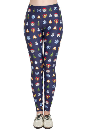 Christmas Emoji Leggings - POPRAGEOUS
 - 1