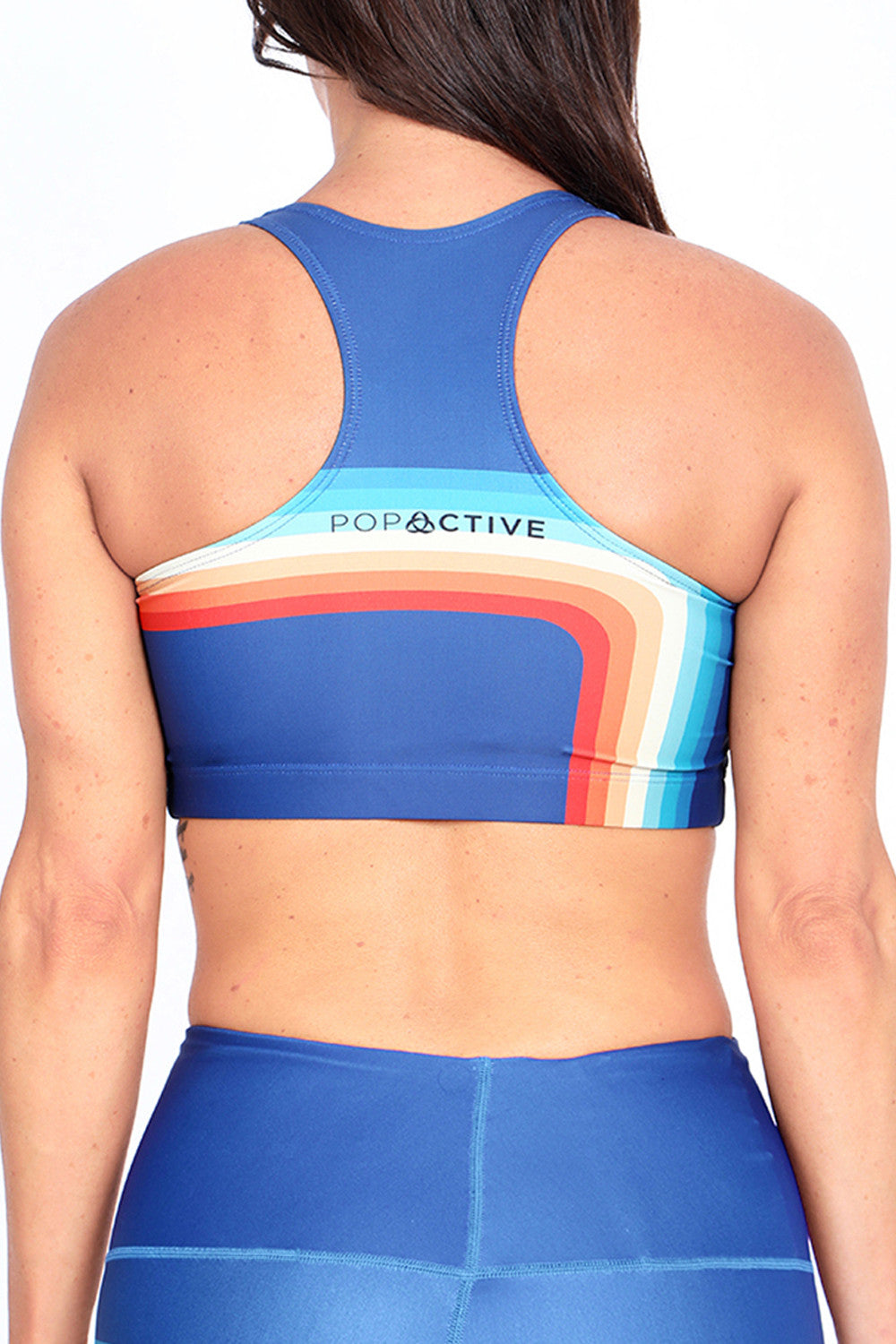 Muted Rainbow Indigo Aurora Bra