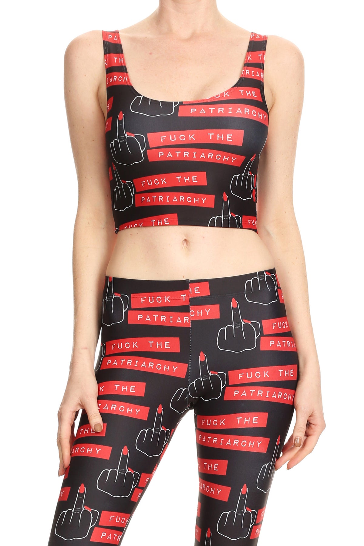 Fuck the Patriarchy Crop Top - POPRAGEOUS
 - 1