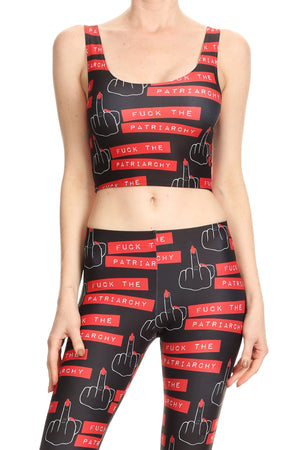 Fuck the Patriarchy Crop Top - POPRAGEOUS
 - 1