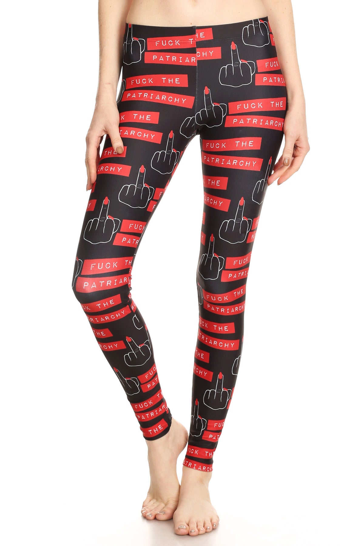 Fuck the Patriarchy Leggings - POPRAGEOUS
 - 1