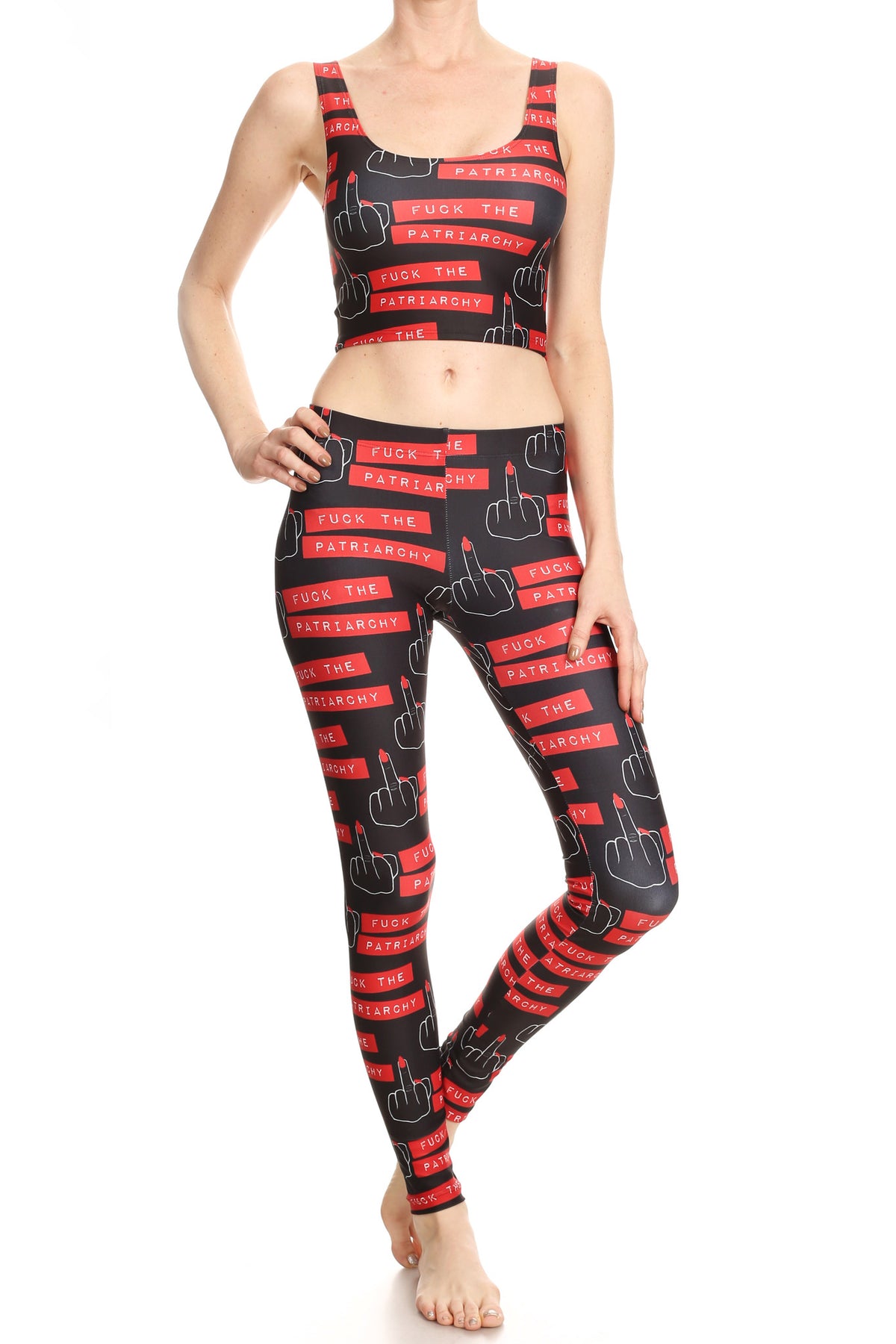 Fuck the Patriarchy Leggings - POPRAGEOUS
 - 5