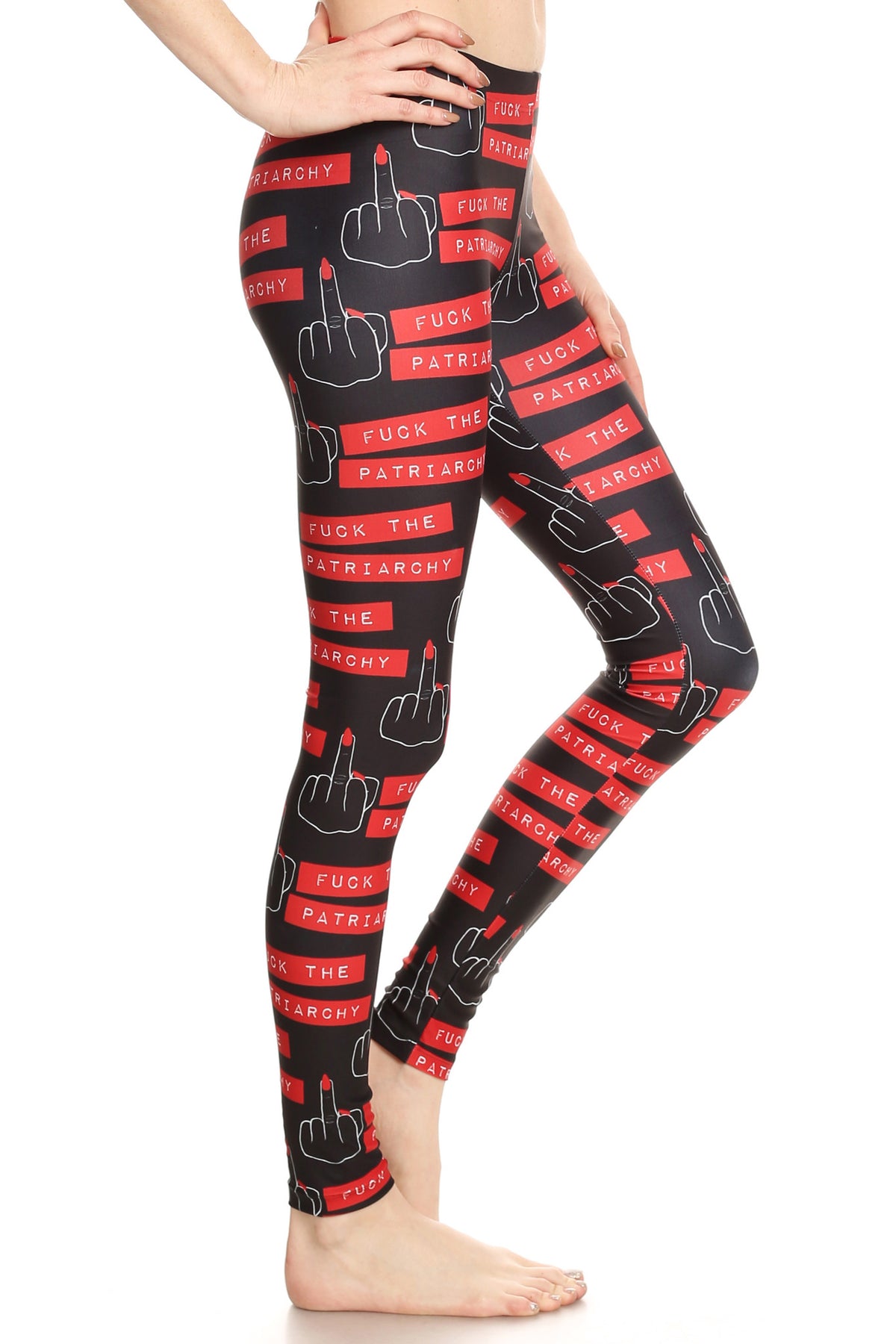 Fuck the Patriarchy Leggings - POPRAGEOUS
 - 3