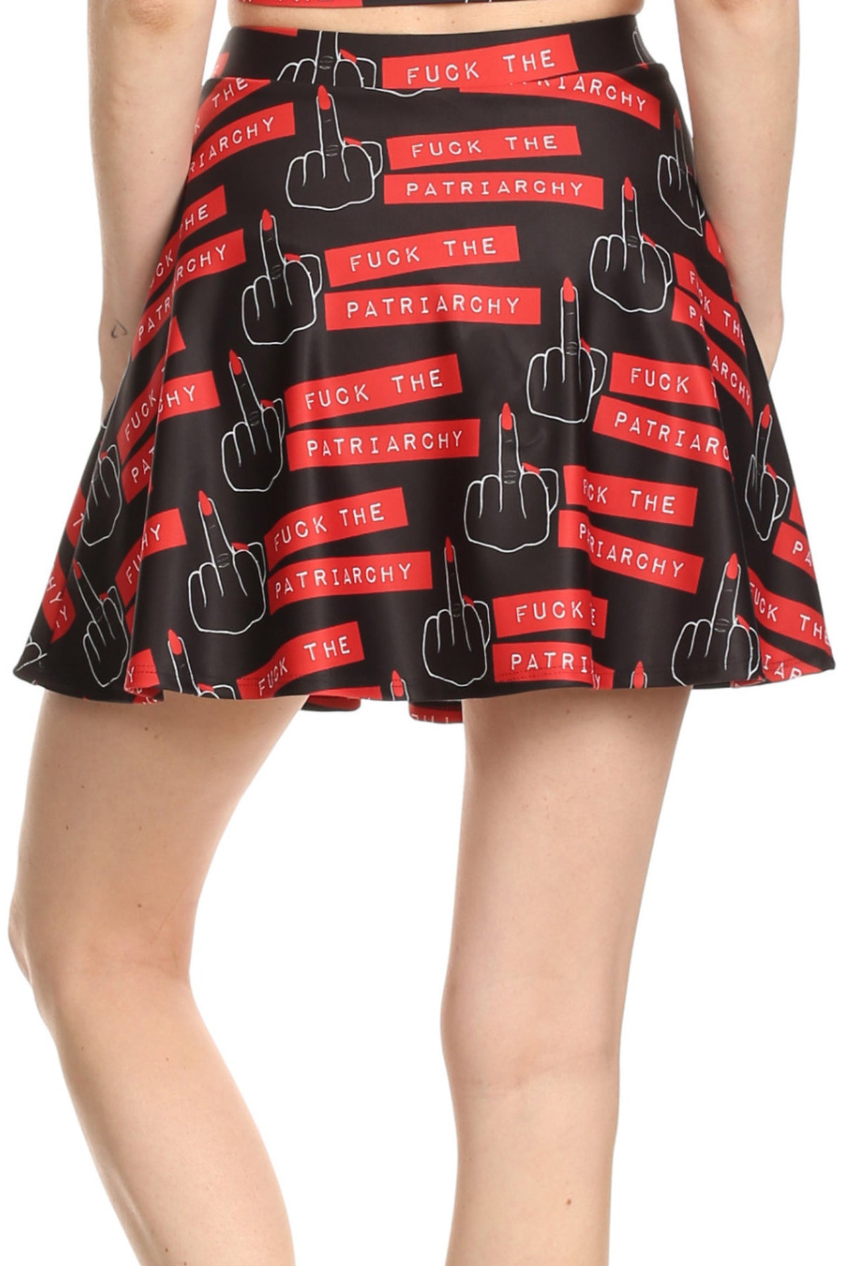 Fuck the Patriarchy Skater Skirt - POPRAGEOUS
 - 4