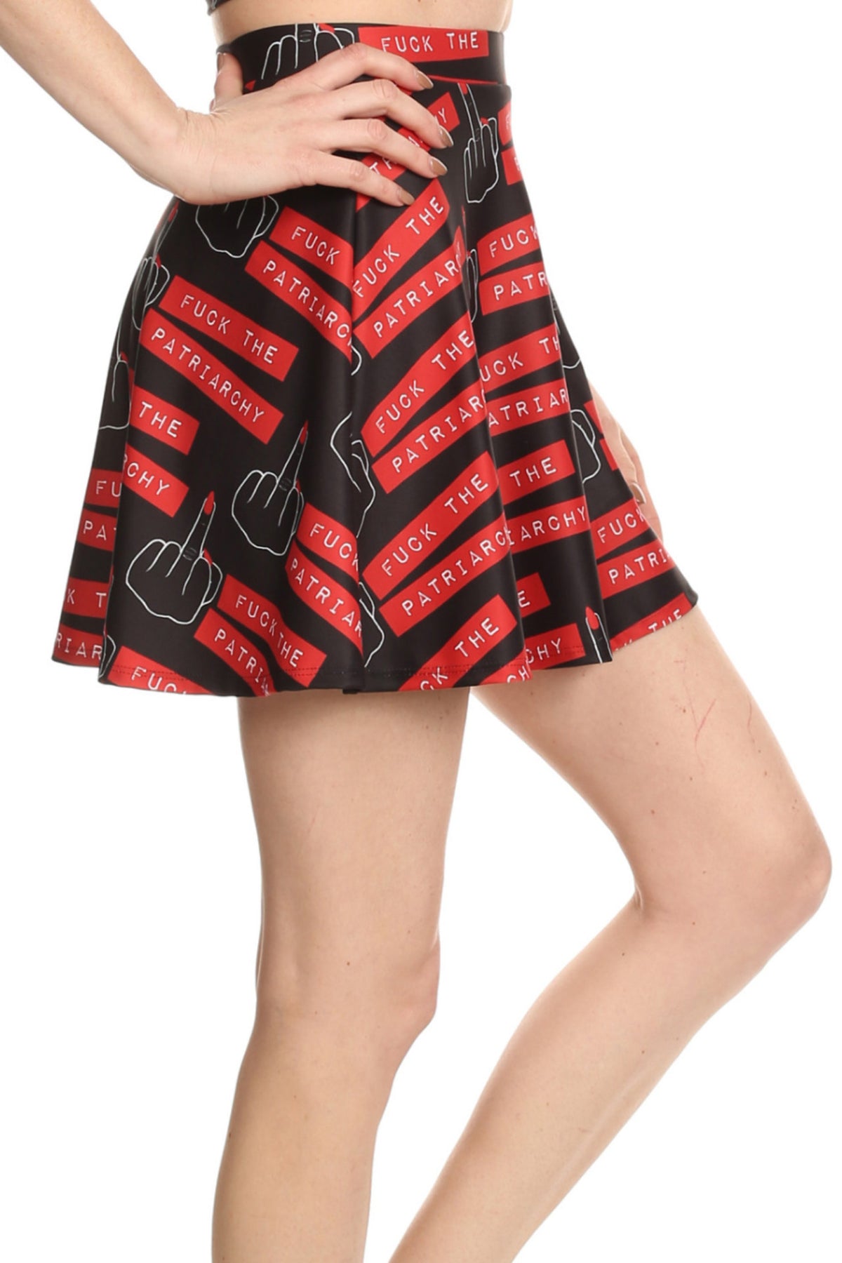 Fuck the Patriarchy Skater Skirt - POPRAGEOUS
 - 3