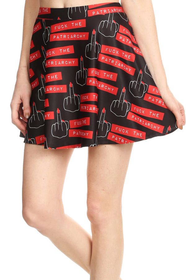 Fuck the Patriarchy Skater Skirt - POPRAGEOUS
 - 2