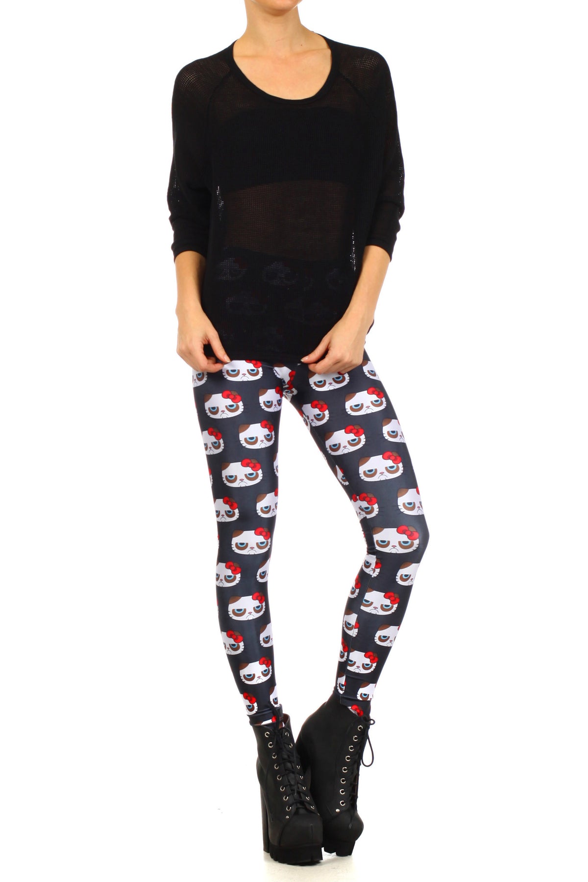 Hello Grumpeh Leggings - POPRAGEOUS
 - 1
