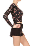 MW x POP Peach Emoji Long Sleeve Crop Top