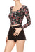 MW x POP Petals Long Sleeve Crop Top