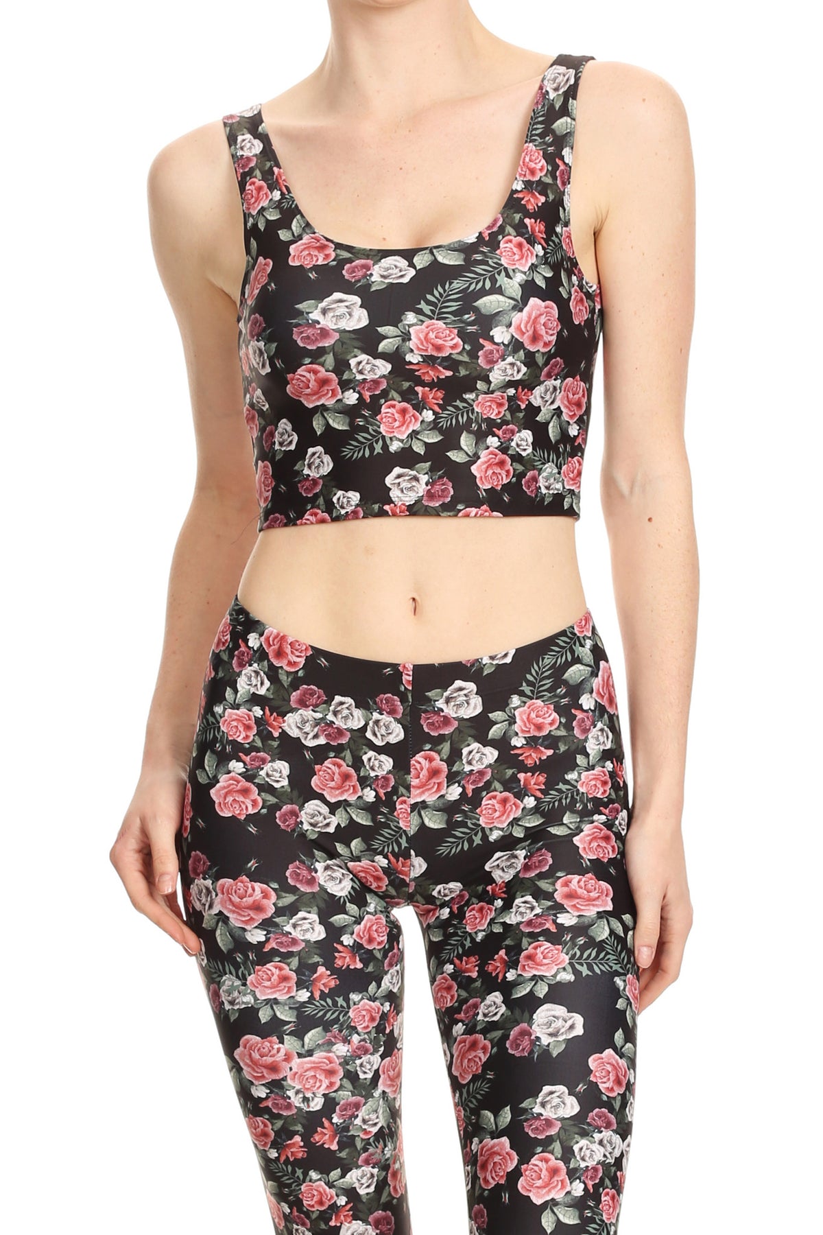 Pink Roses Crop Top - POPRAGEOUS
 - 1