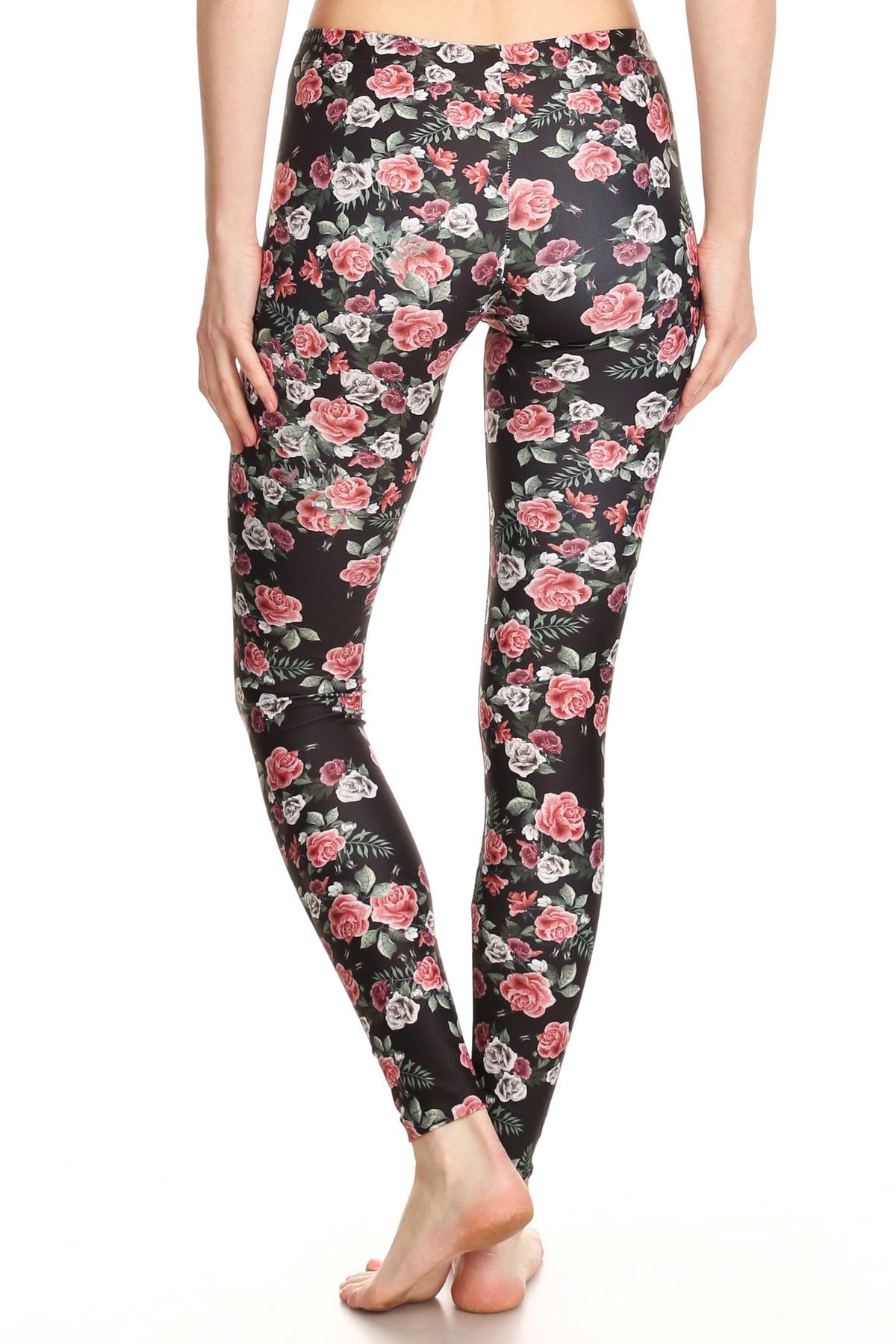 Pink Roses Leggings - POPRAGEOUS
 - 4