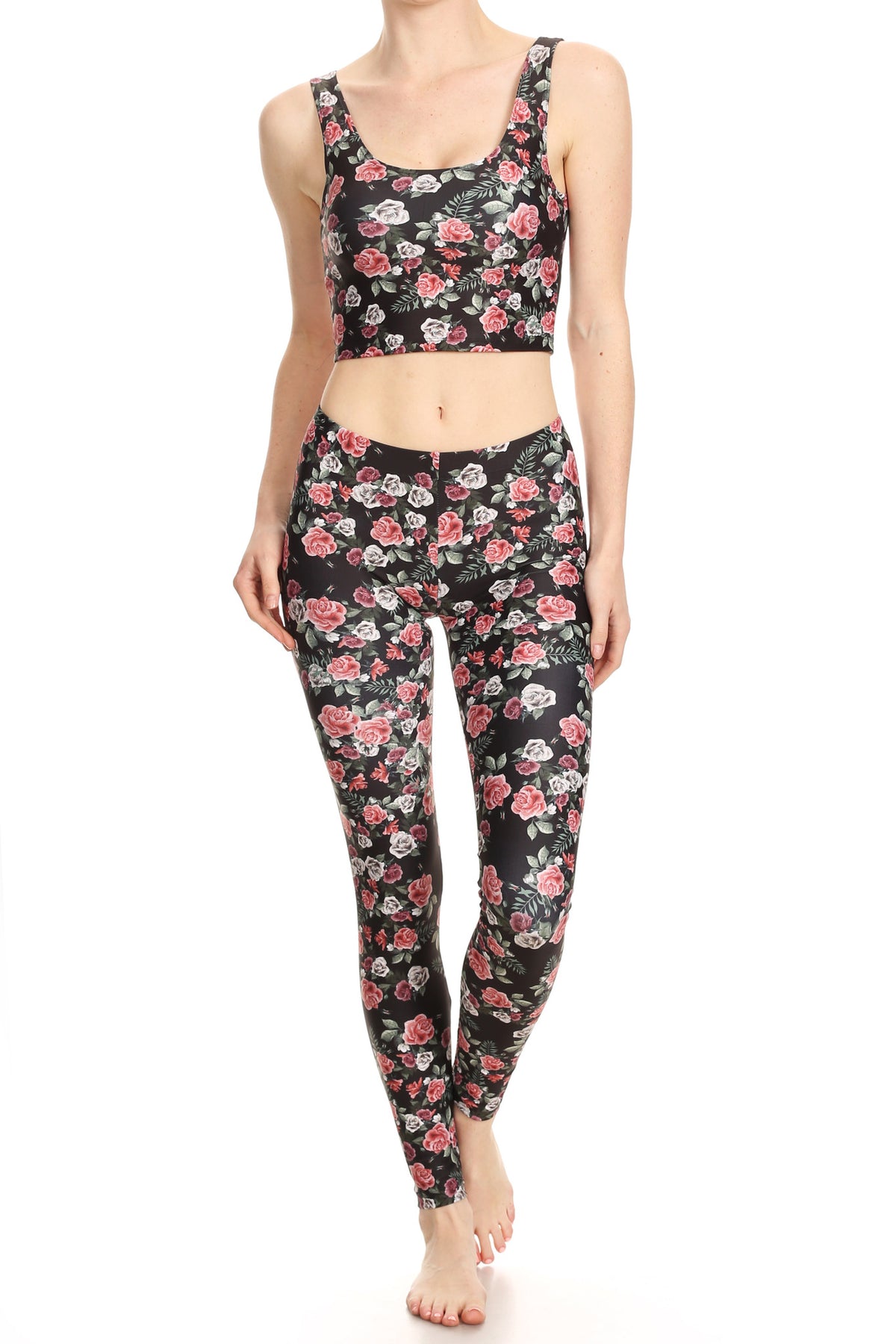 Pink Roses Leggings - POPRAGEOUS
 - 5