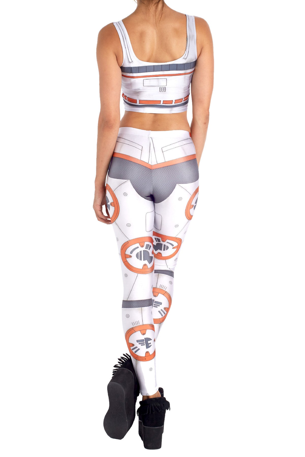 Orange Robot Leggings - POPRAGEOUS
 - 4