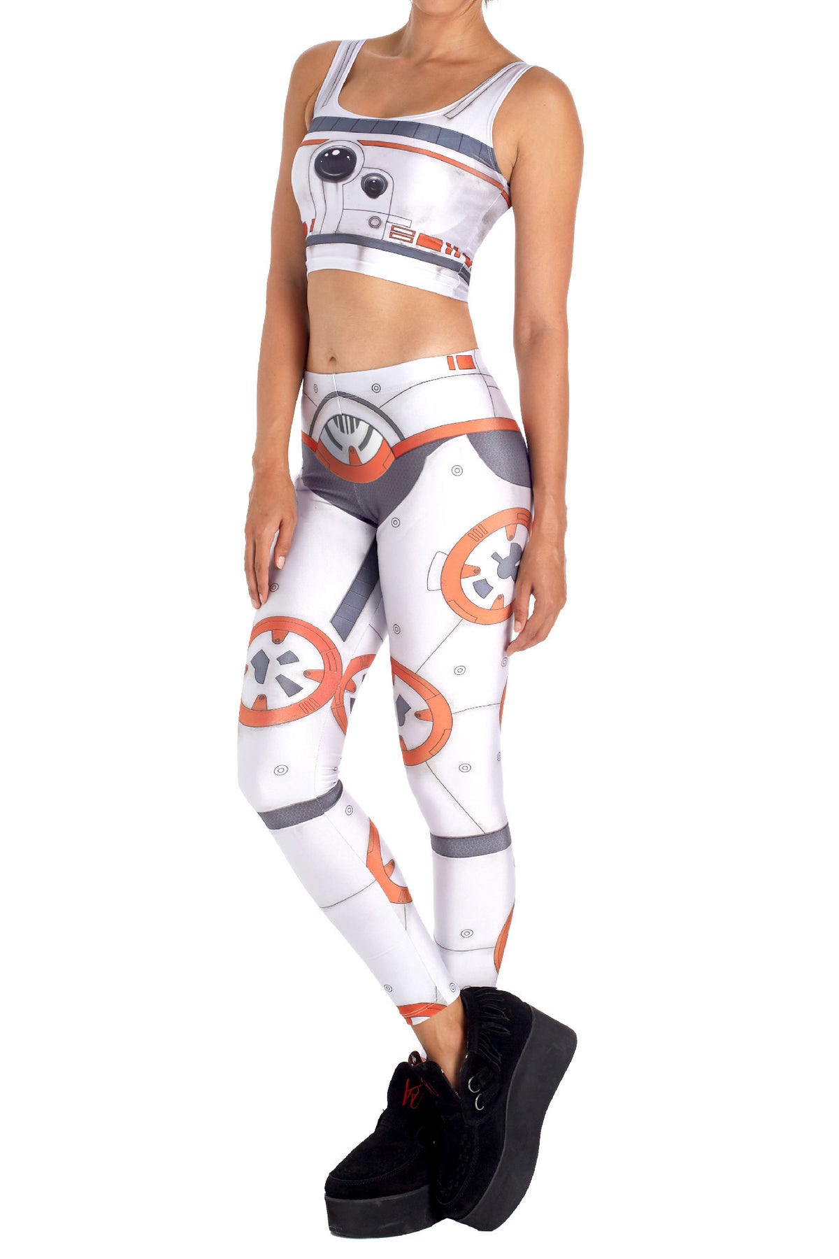 Orange Robot Leggings - POPRAGEOUS
 - 2