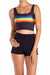 Retro Rainbow Crop Top