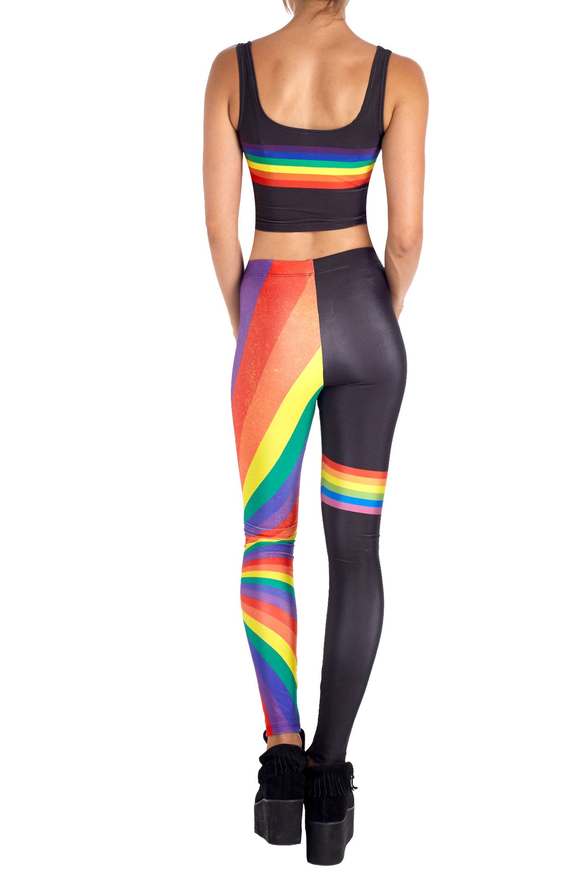 Retro Rainbow Leggings - POPRAGEOUS